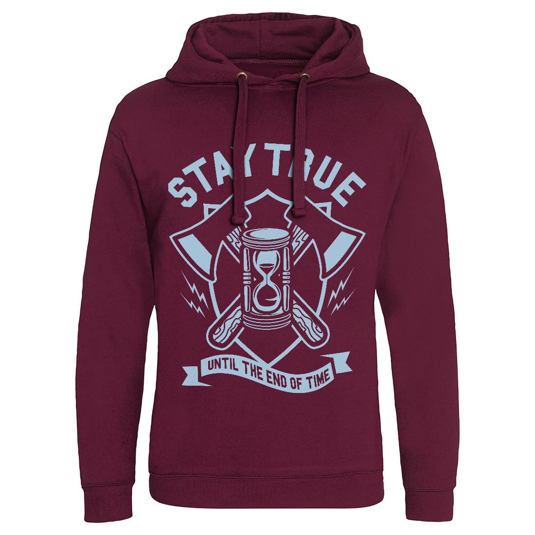 Stay True Mens Hoodie Without Pocket Quotes A285