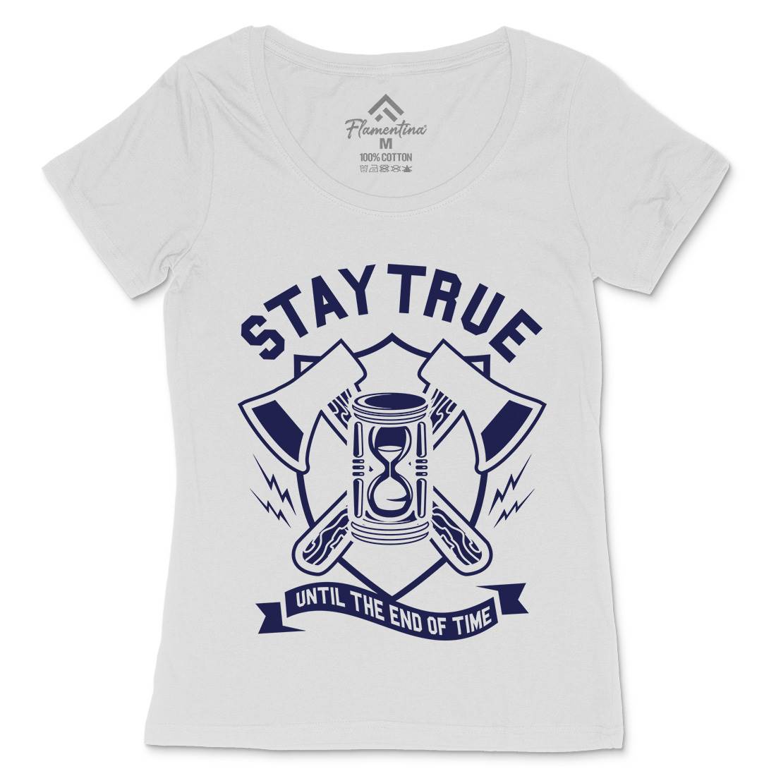Stay True Womens Scoop Neck T-Shirt Quotes A285