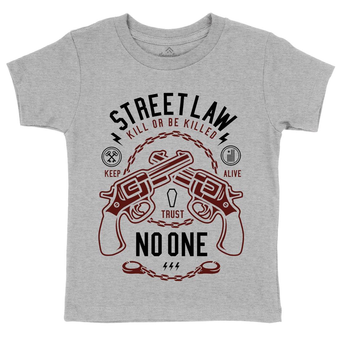 Street Law Kids Organic Crew Neck T-Shirt Quotes A286