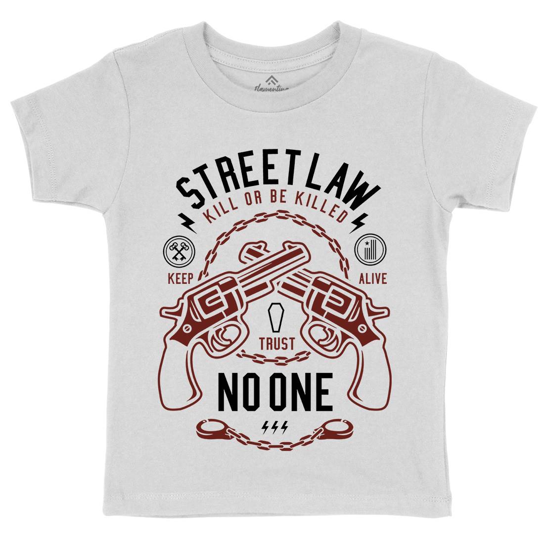 Street Law Kids Crew Neck T-Shirt Quotes A286
