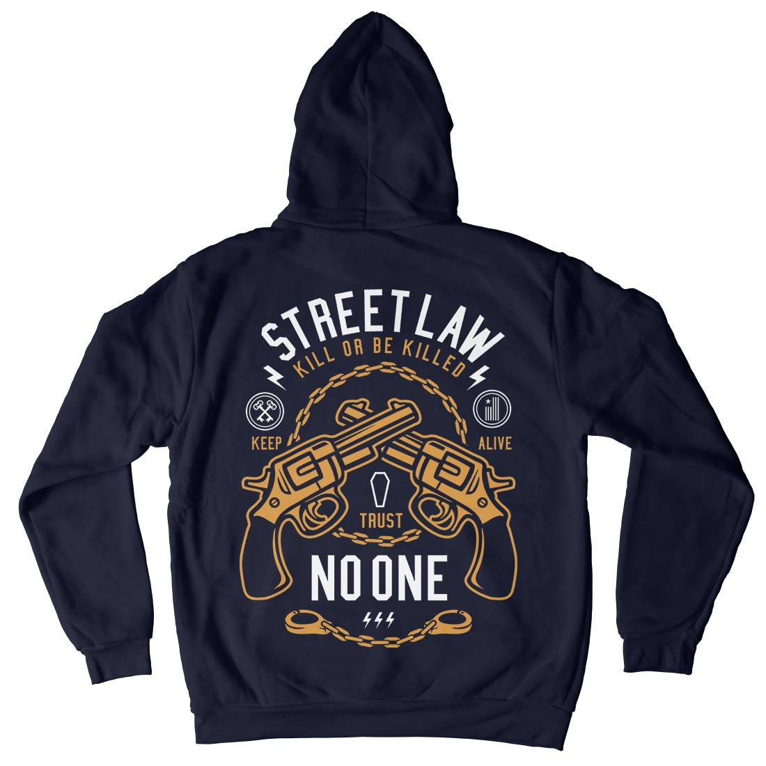 Street Law Mens Hoodie With Pocket Quotes A286