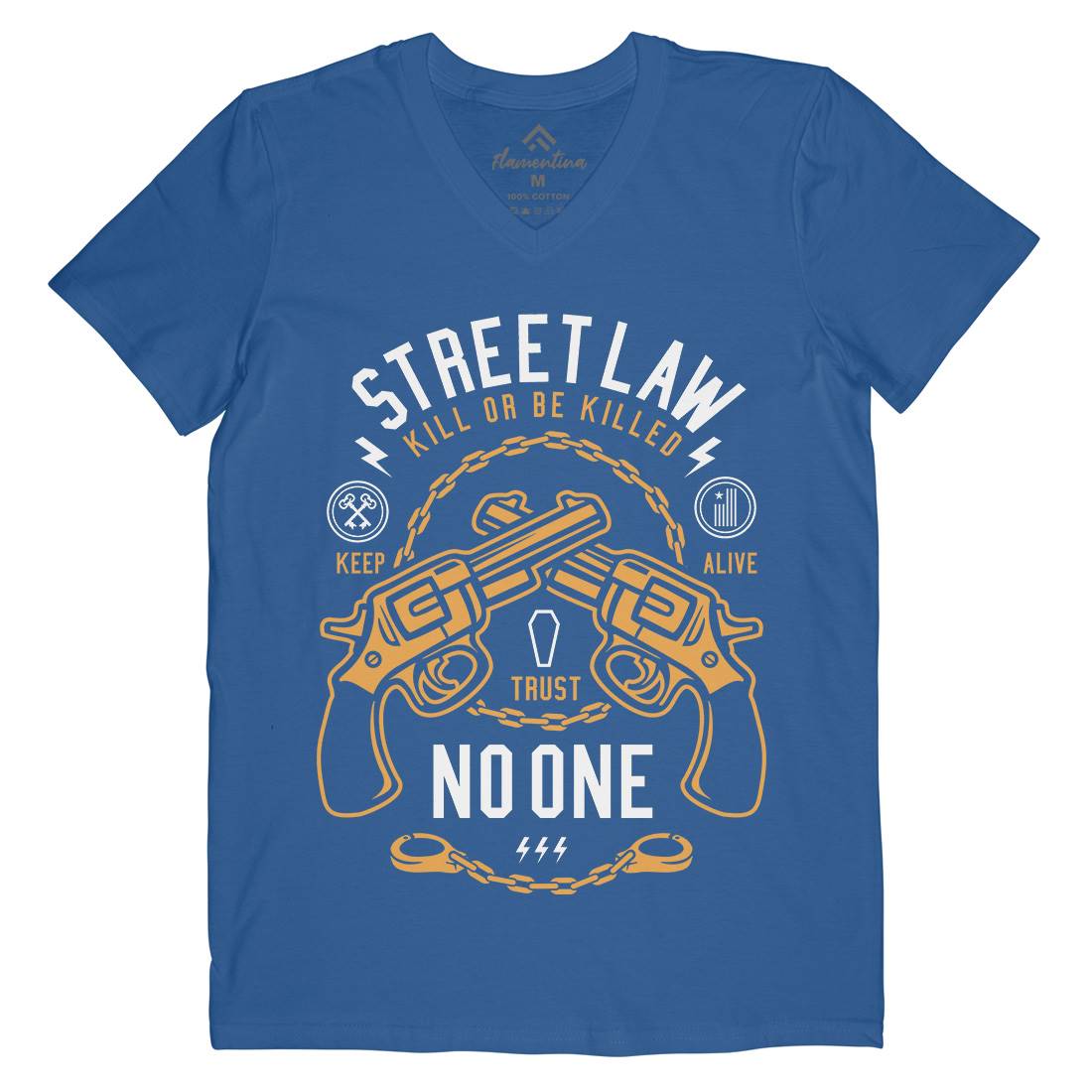Street Law Mens V-Neck T-Shirt Quotes A286