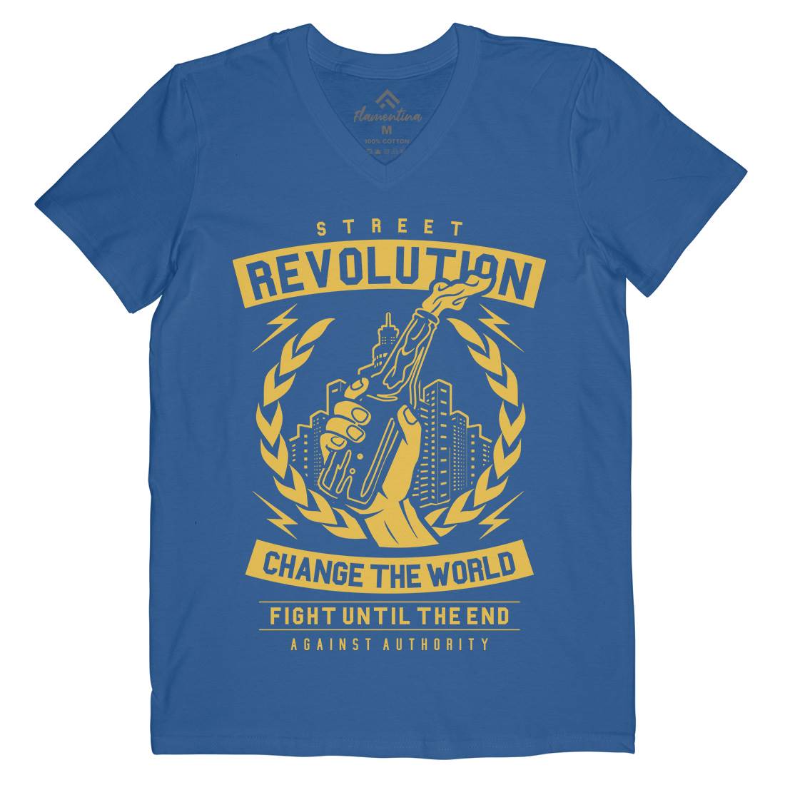 Street Revolution Mens V-Neck T-Shirt Quotes A287