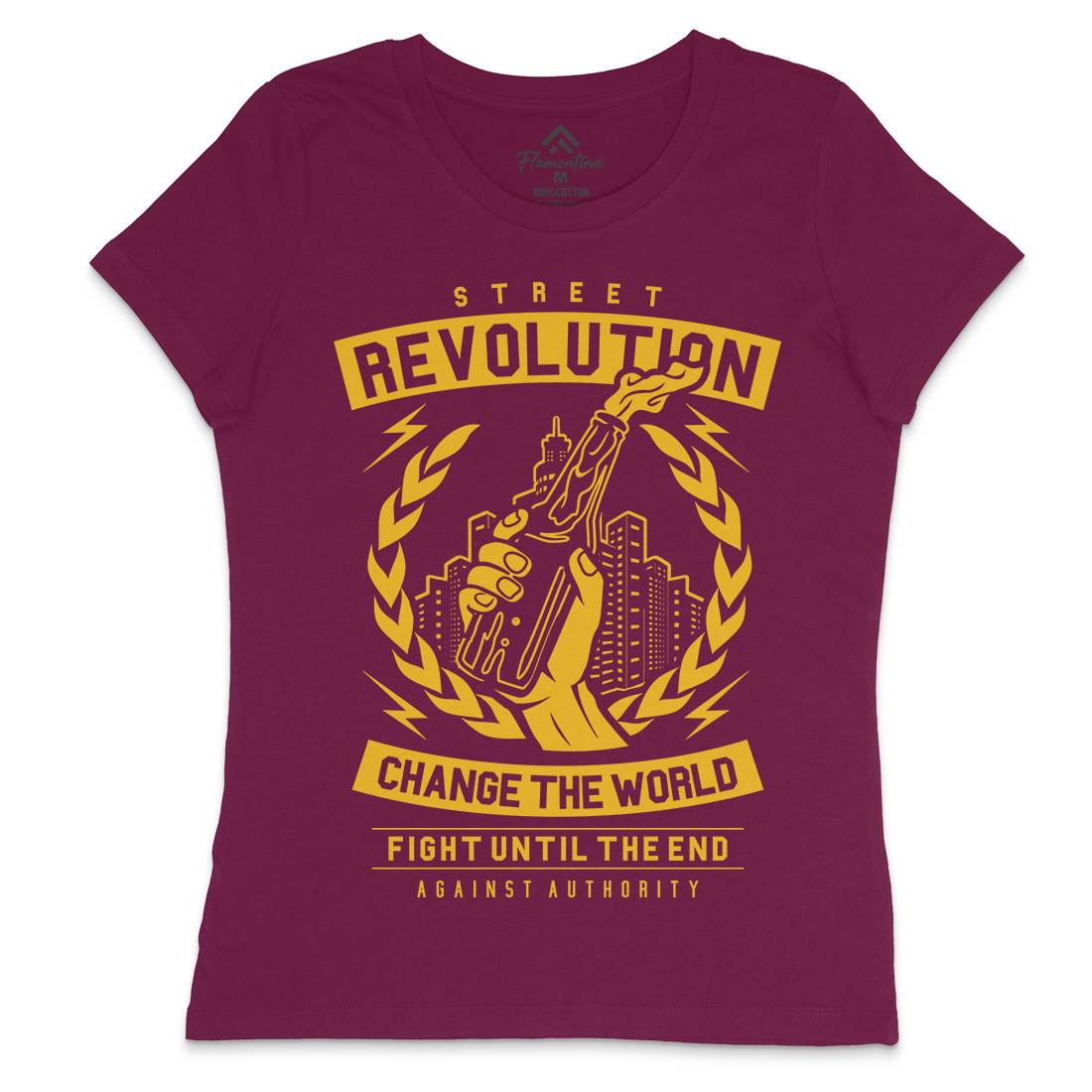 Street Revolution Womens Crew Neck T-Shirt Quotes A287