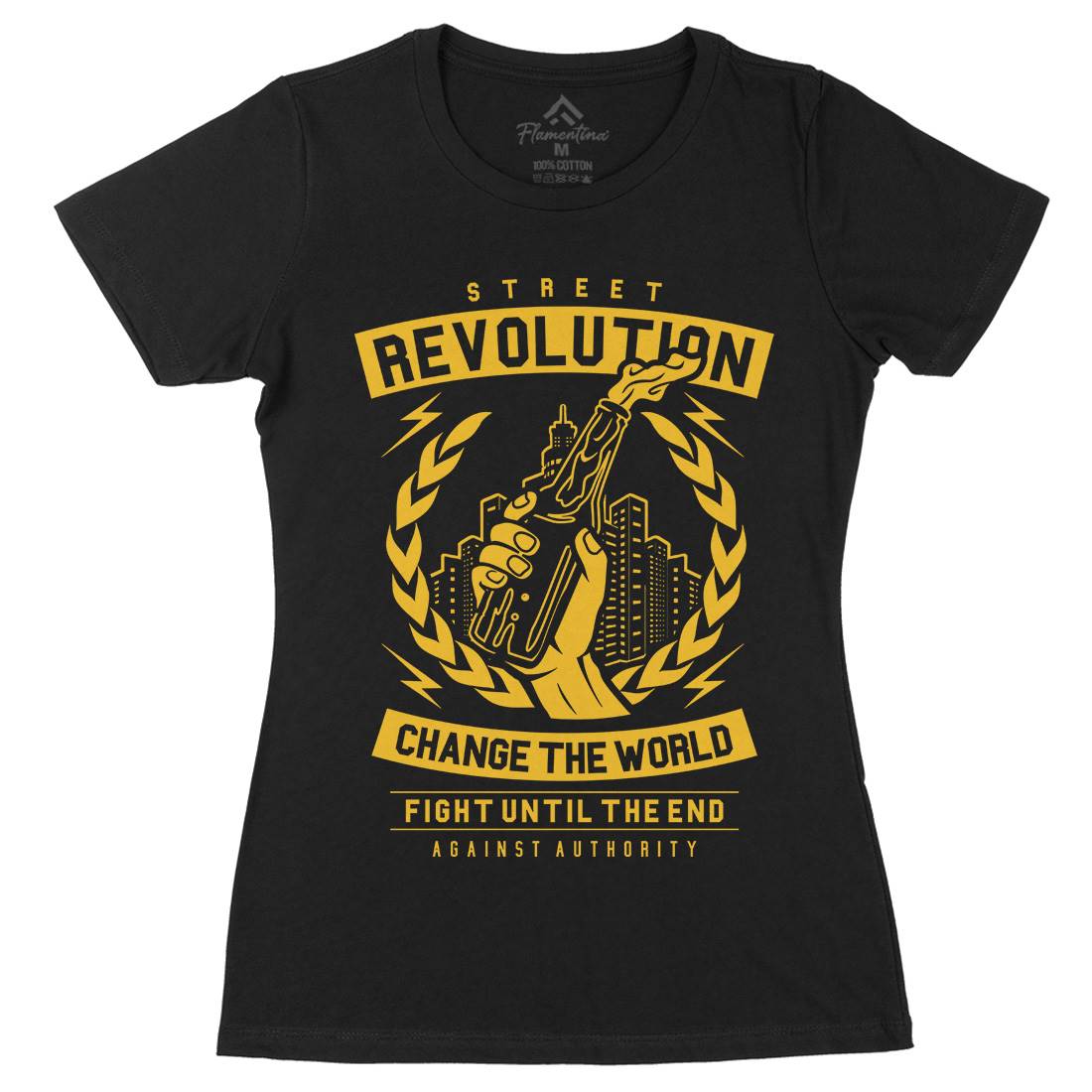 Street Revolution Womens Organic Crew Neck T-Shirt Quotes A287