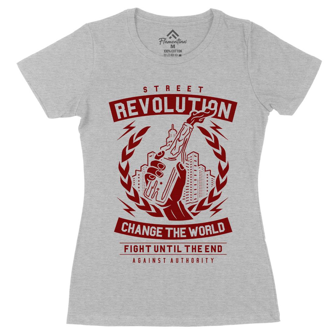 Street Revolution Womens Organic Crew Neck T-Shirt Quotes A287