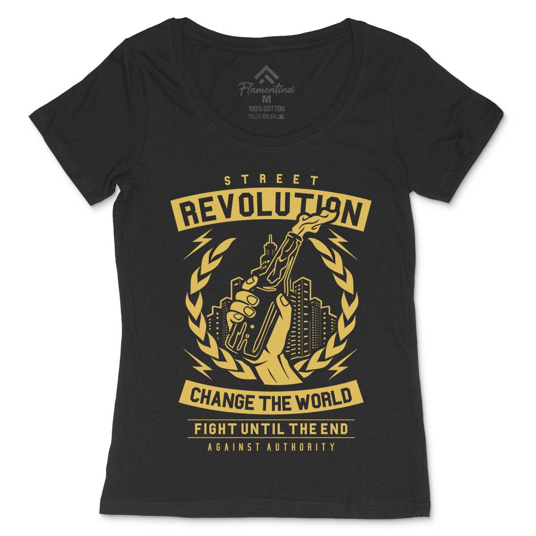 Street Revolution Womens Scoop Neck T-Shirt Quotes A287