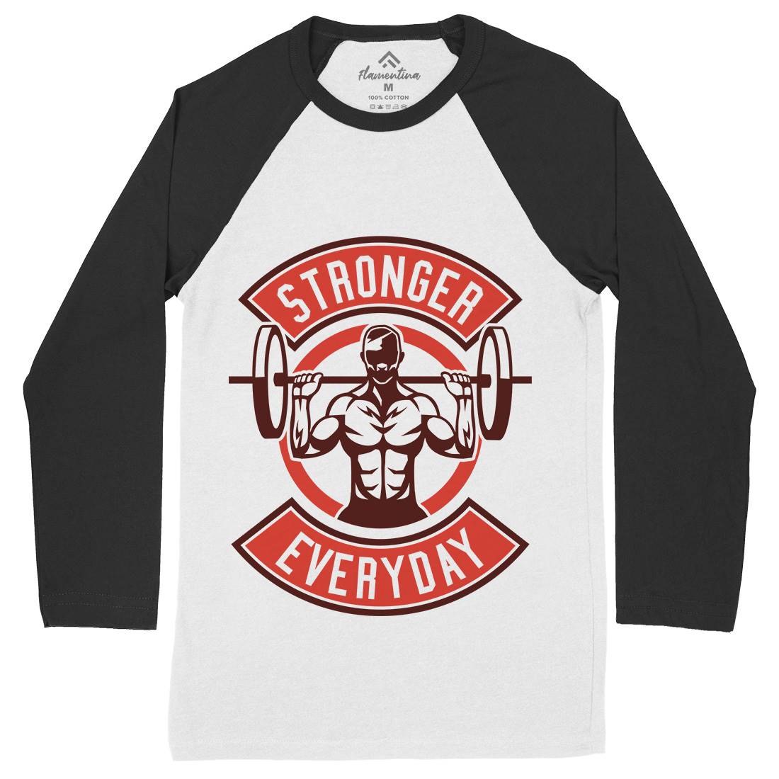 Stronger Everyday Mens Long Sleeve Baseball T-Shirt Gym A289