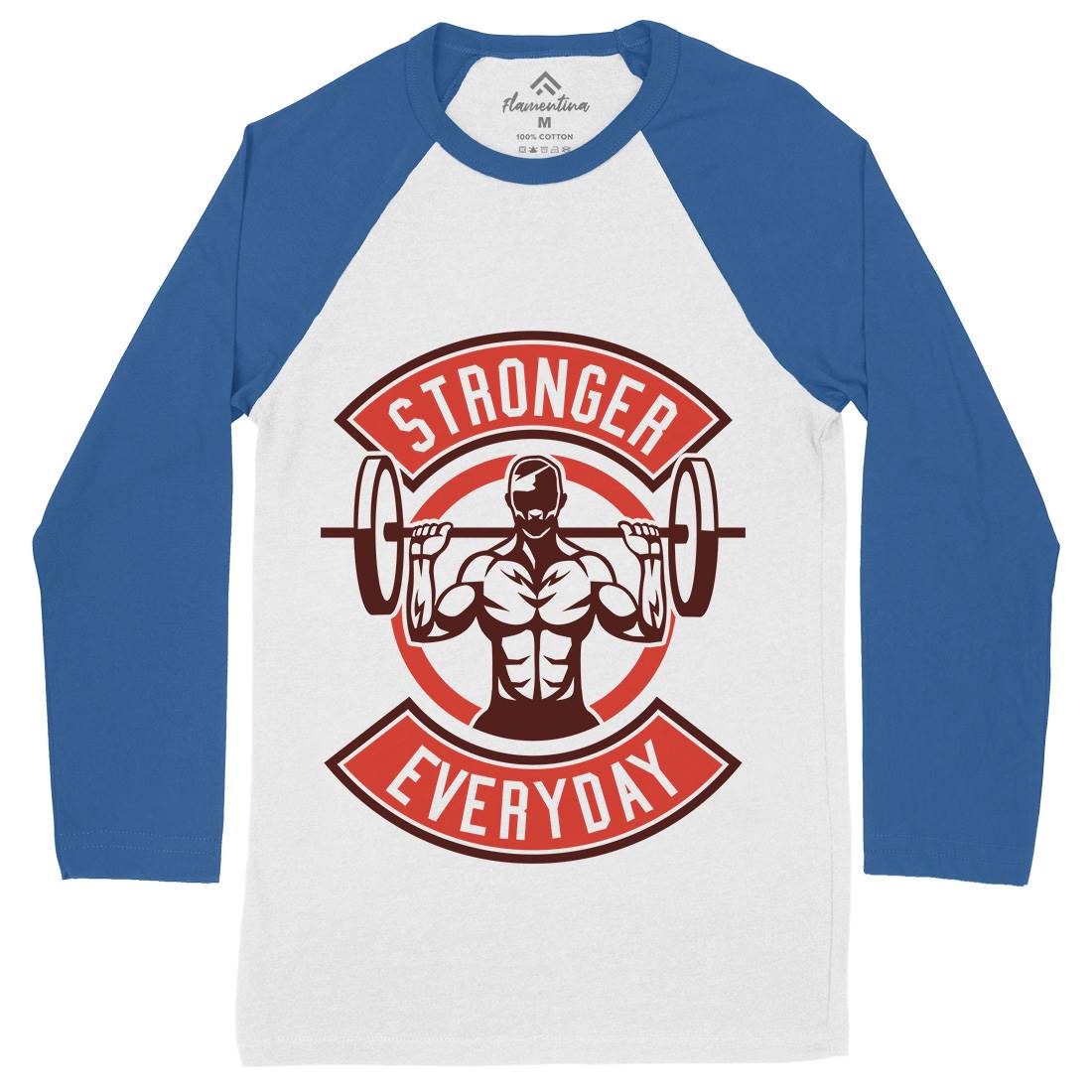 Stronger Everyday Mens Long Sleeve Baseball T-Shirt Gym A289