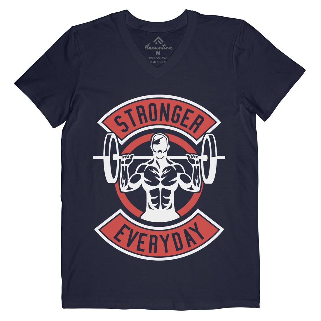 Stronger Everyday Mens V-Neck T-Shirt Gym A289