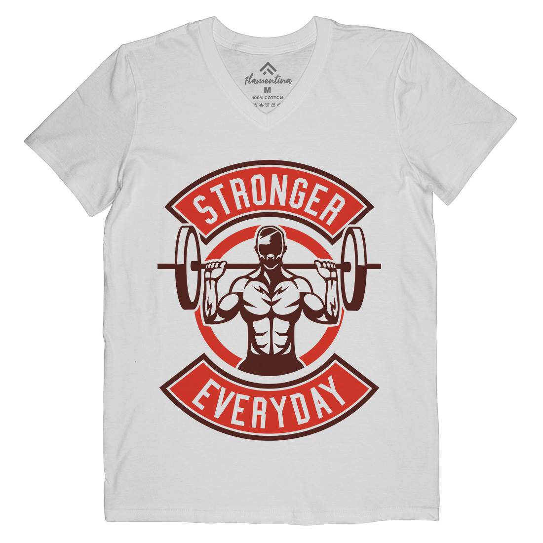 Stronger Everyday Mens V-Neck T-Shirt Gym A289