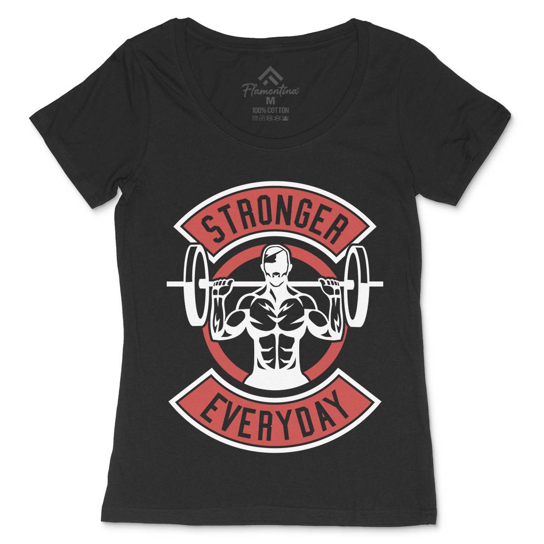 Stronger Everyday Womens Scoop Neck T-Shirt Gym A289