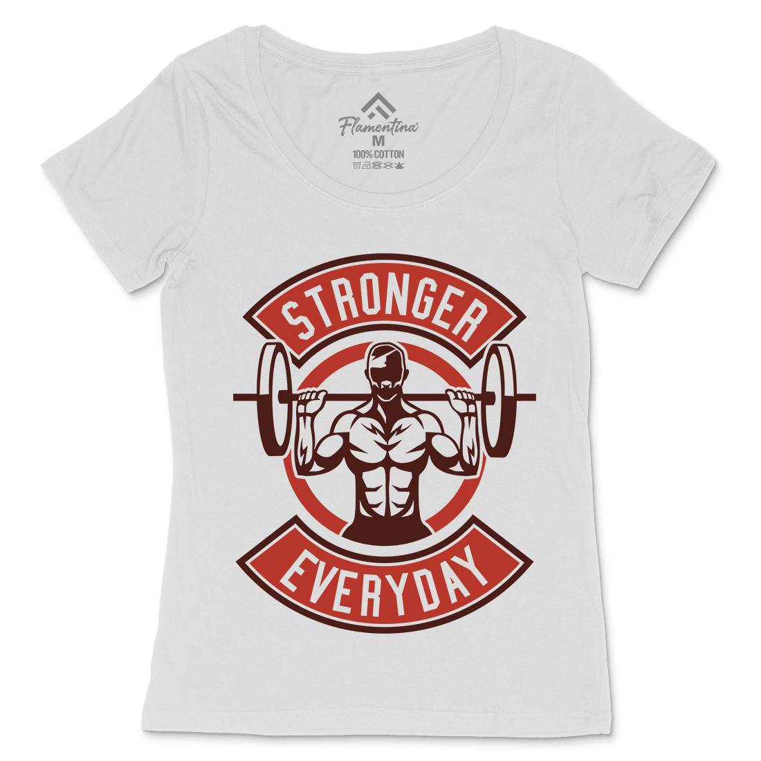 Stronger Everyday Womens Scoop Neck T-Shirt Gym A289
