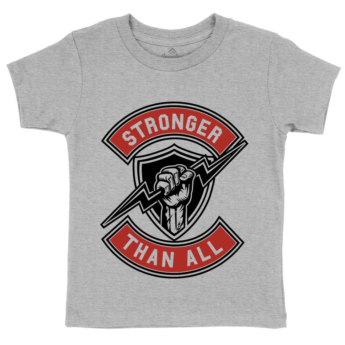 Stronger Than All Kids Organic Crew Neck T-Shirt Gym A290