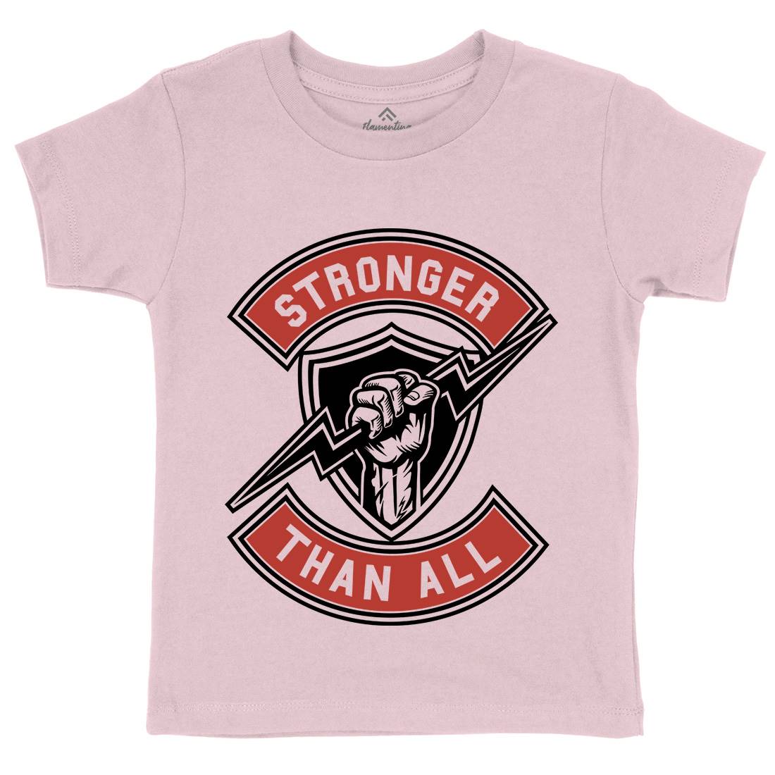 Stronger Than All Kids Crew Neck T-Shirt Gym A290