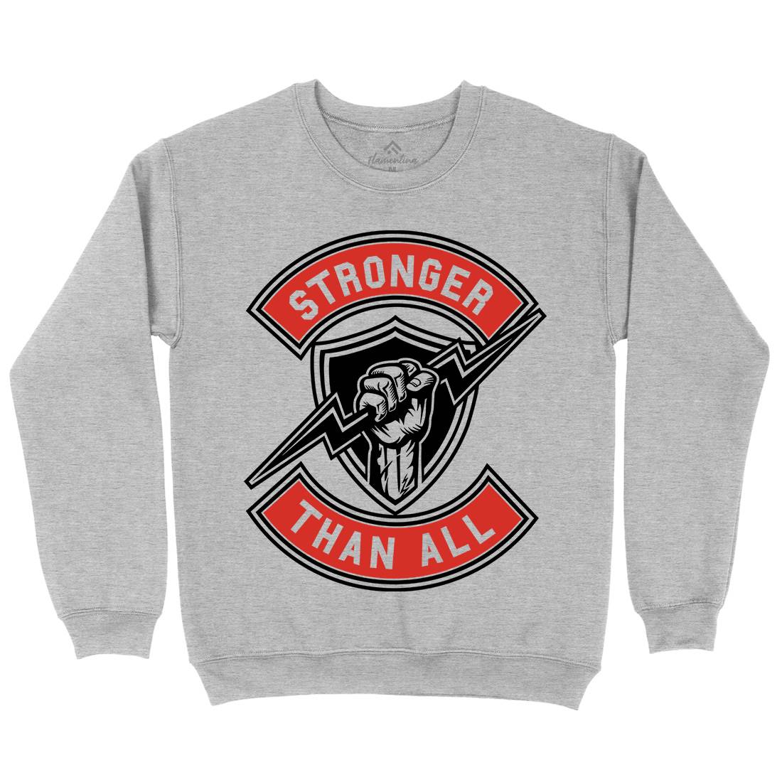 Stronger Than All Kids Crew Neck Sweatshirt Gym A290