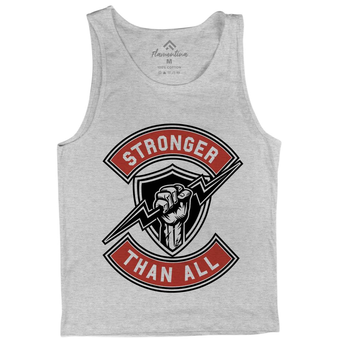 Stronger Than All Mens Tank Top Vest Gym A290