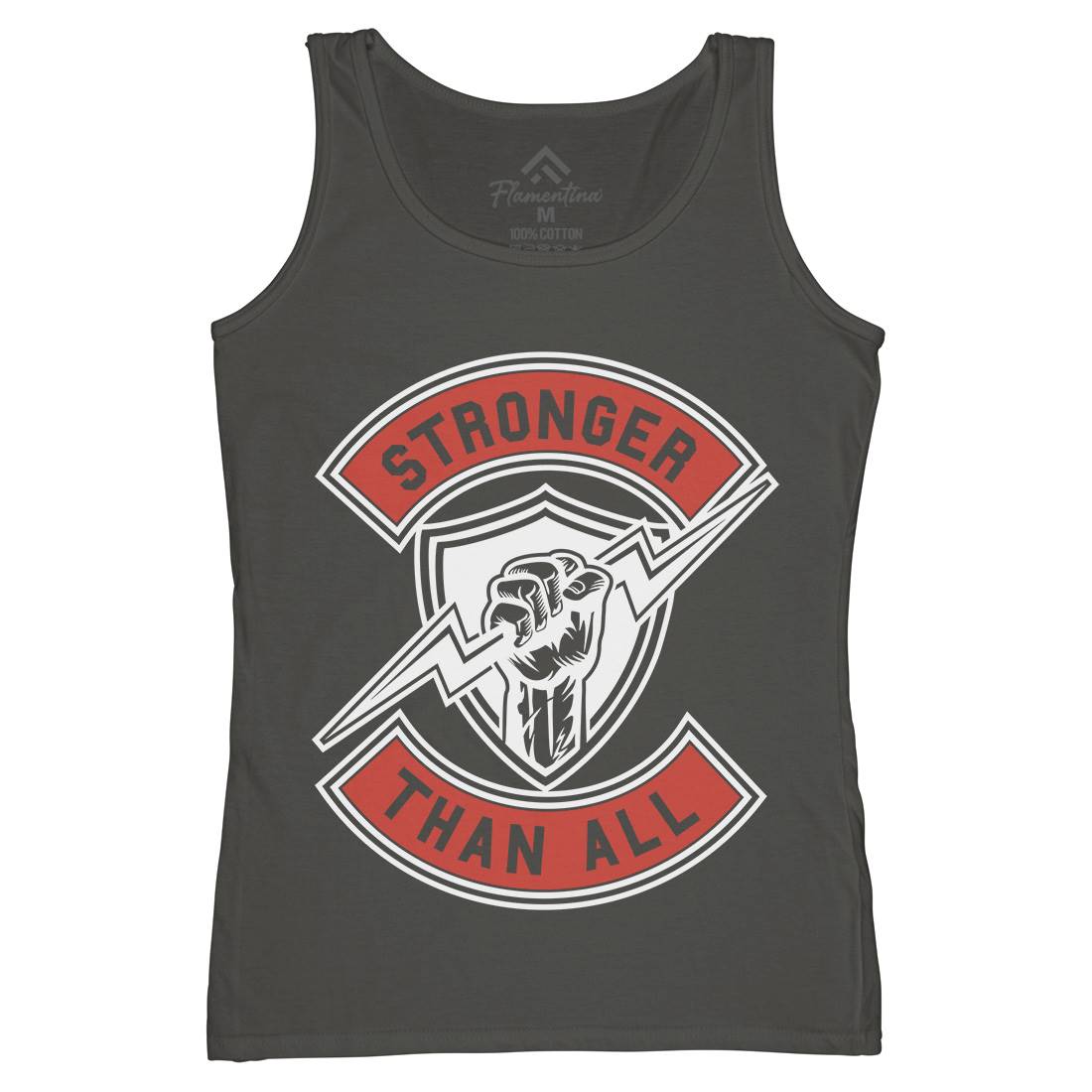 Stronger Than All Womens Organic Tank Top Vest Gym A290