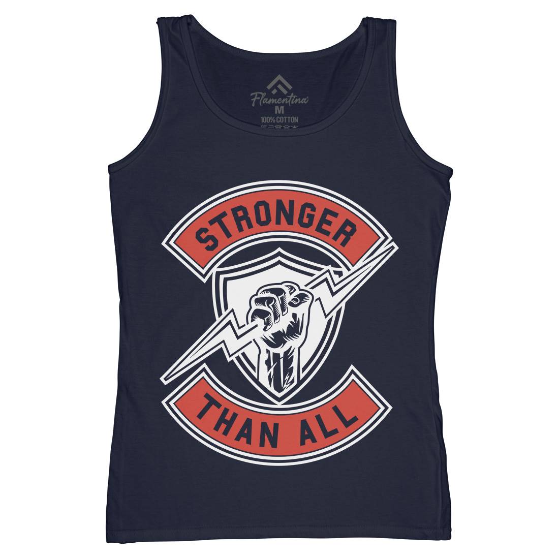 Stronger Than All Womens Organic Tank Top Vest Gym A290