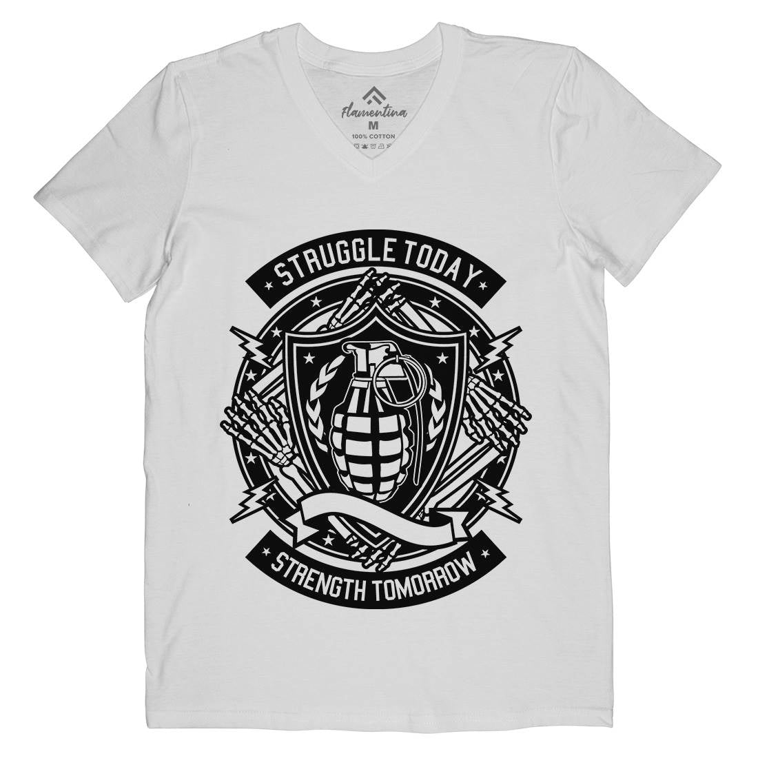 Struggle Today Mens Organic V-Neck T-Shirt Gym A291