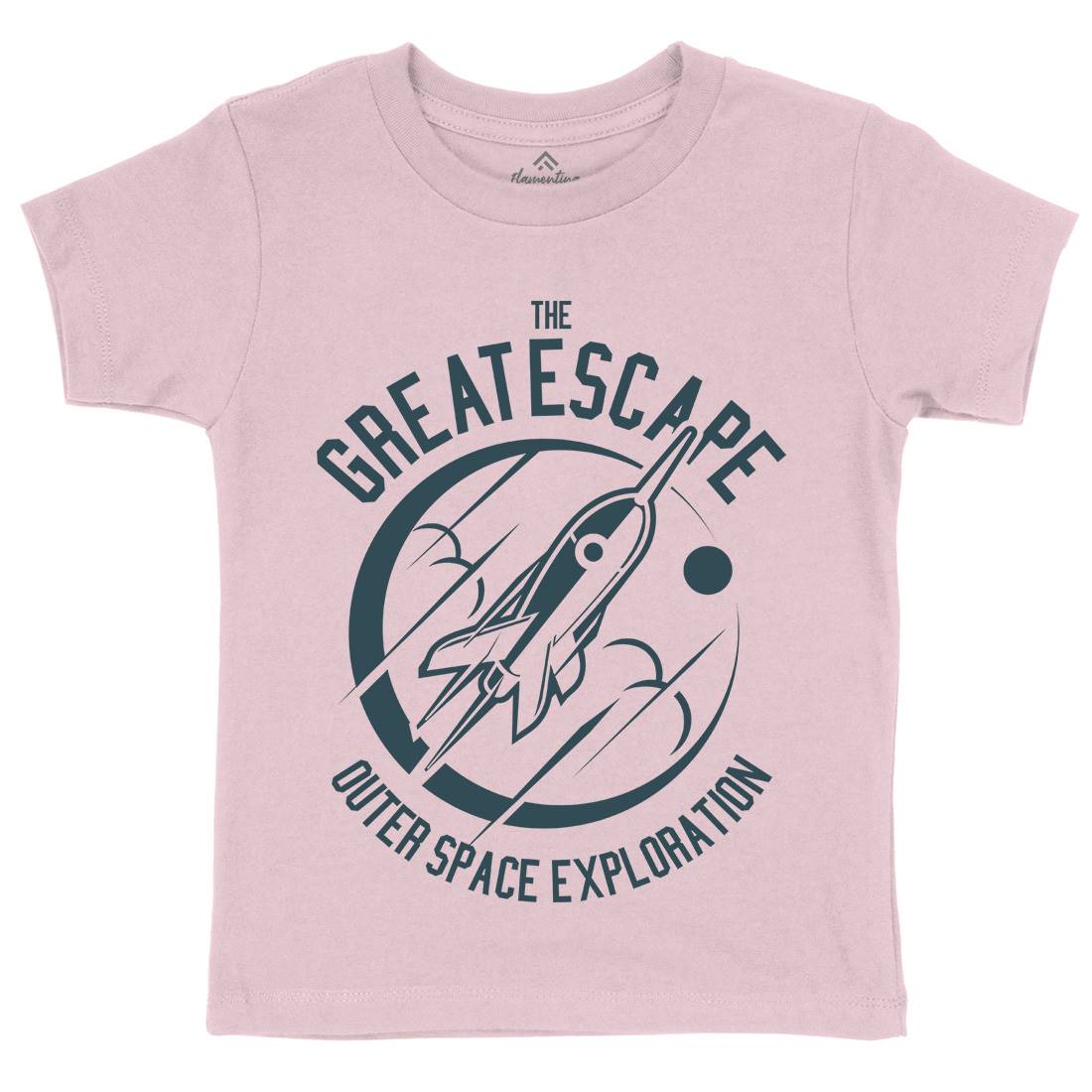 Great Escape Kids Organic Crew Neck T-Shirt Space A292