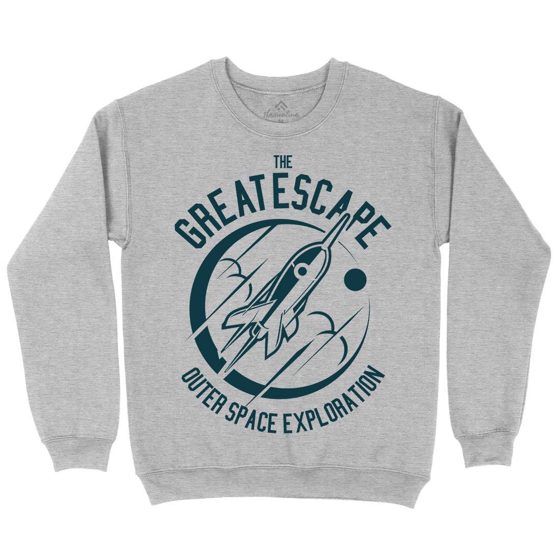 Great Escape Mens Crew Neck Sweatshirt Space A292
