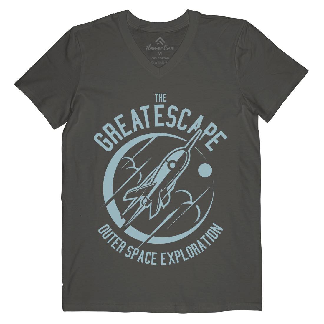 Great Escape Mens V-Neck T-Shirt Space A292