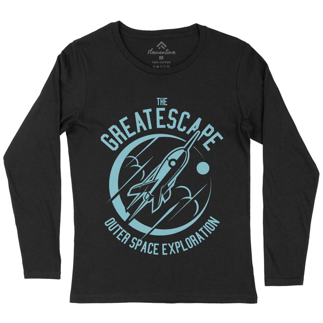 Great Escape Womens Long Sleeve T-Shirt Space A292