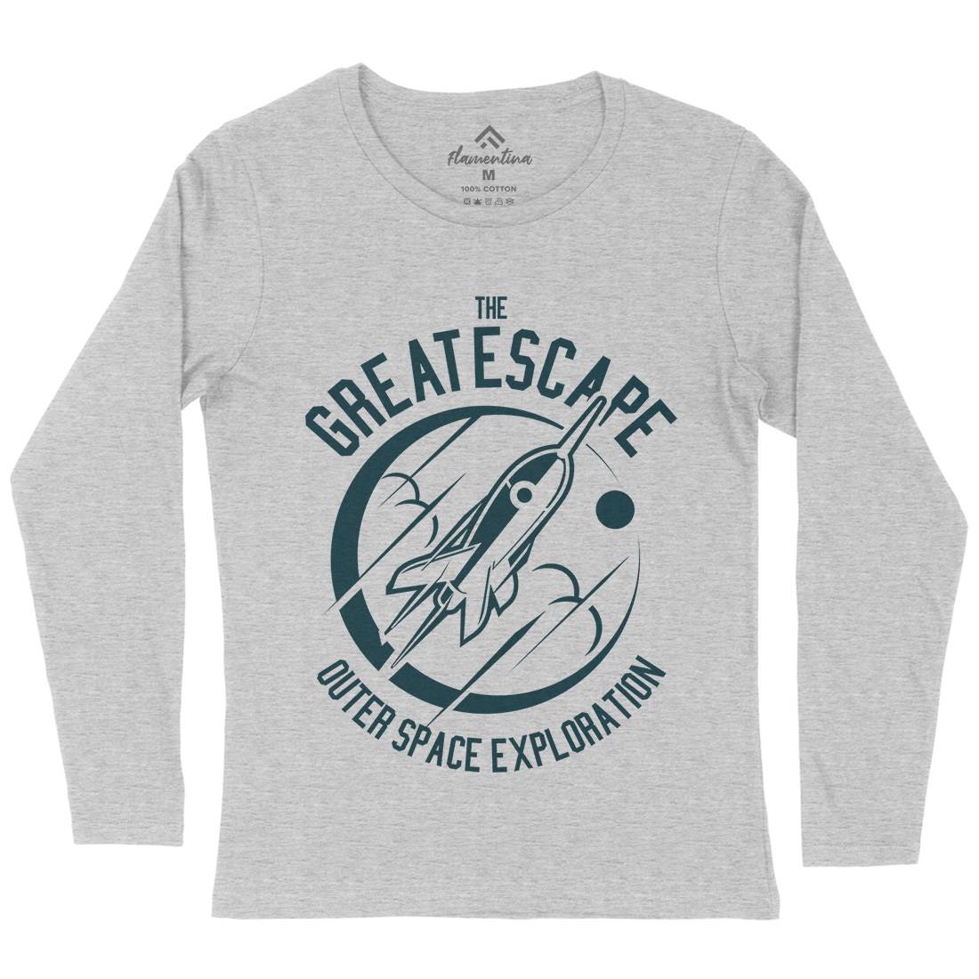 Great Escape Womens Long Sleeve T-Shirt Space A292