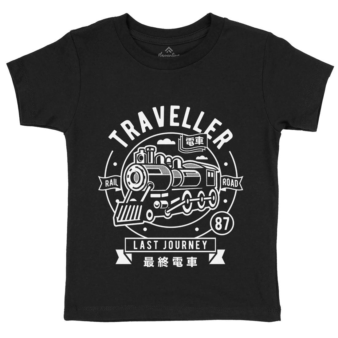 Traveller Kids Crew Neck T-Shirt Vehicles A294
