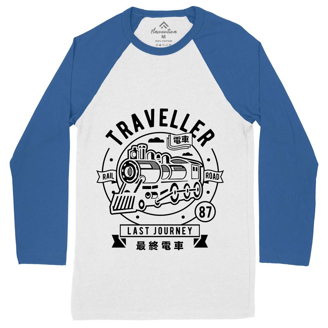 Traveller Mens Long Sleeve Baseball T-Shirt Vehicles A294