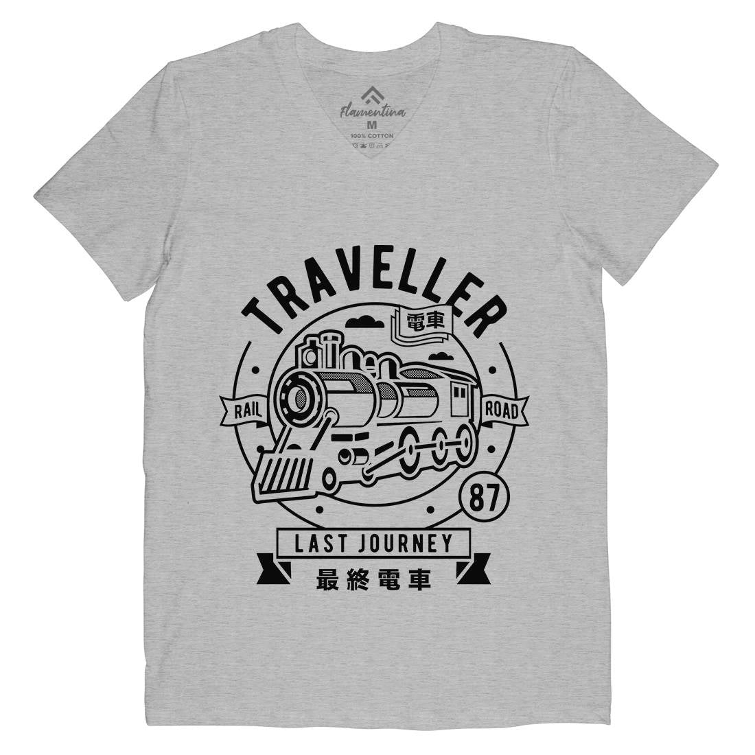 Traveller Mens V-Neck T-Shirt Vehicles A294