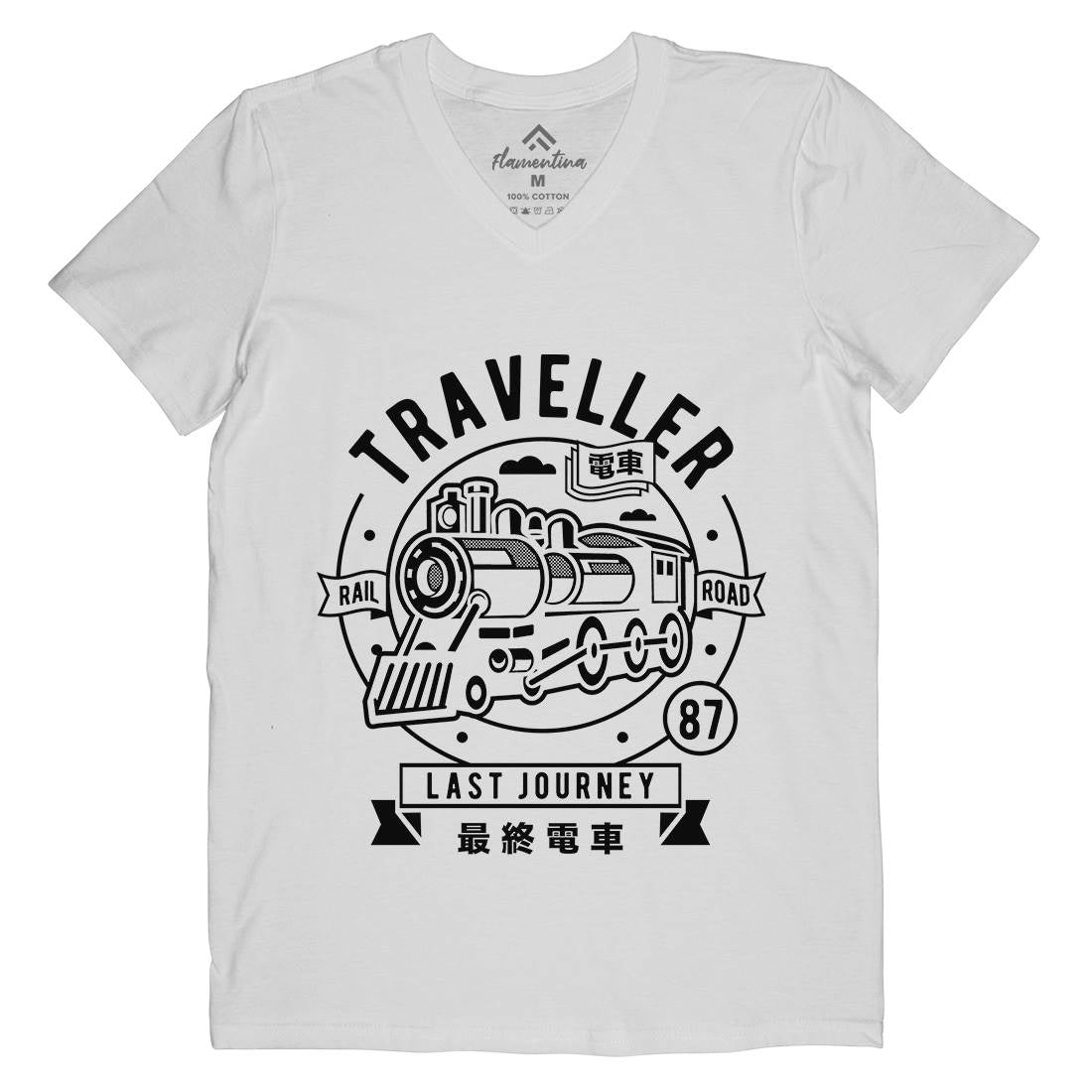 Traveller Mens V-Neck T-Shirt Vehicles A294