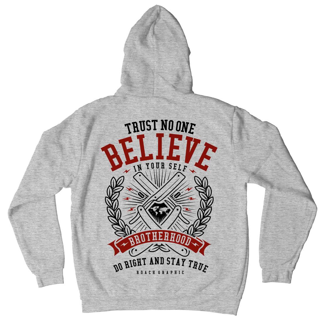 Trust No One Mens Hoodie With Pocket Barber A295