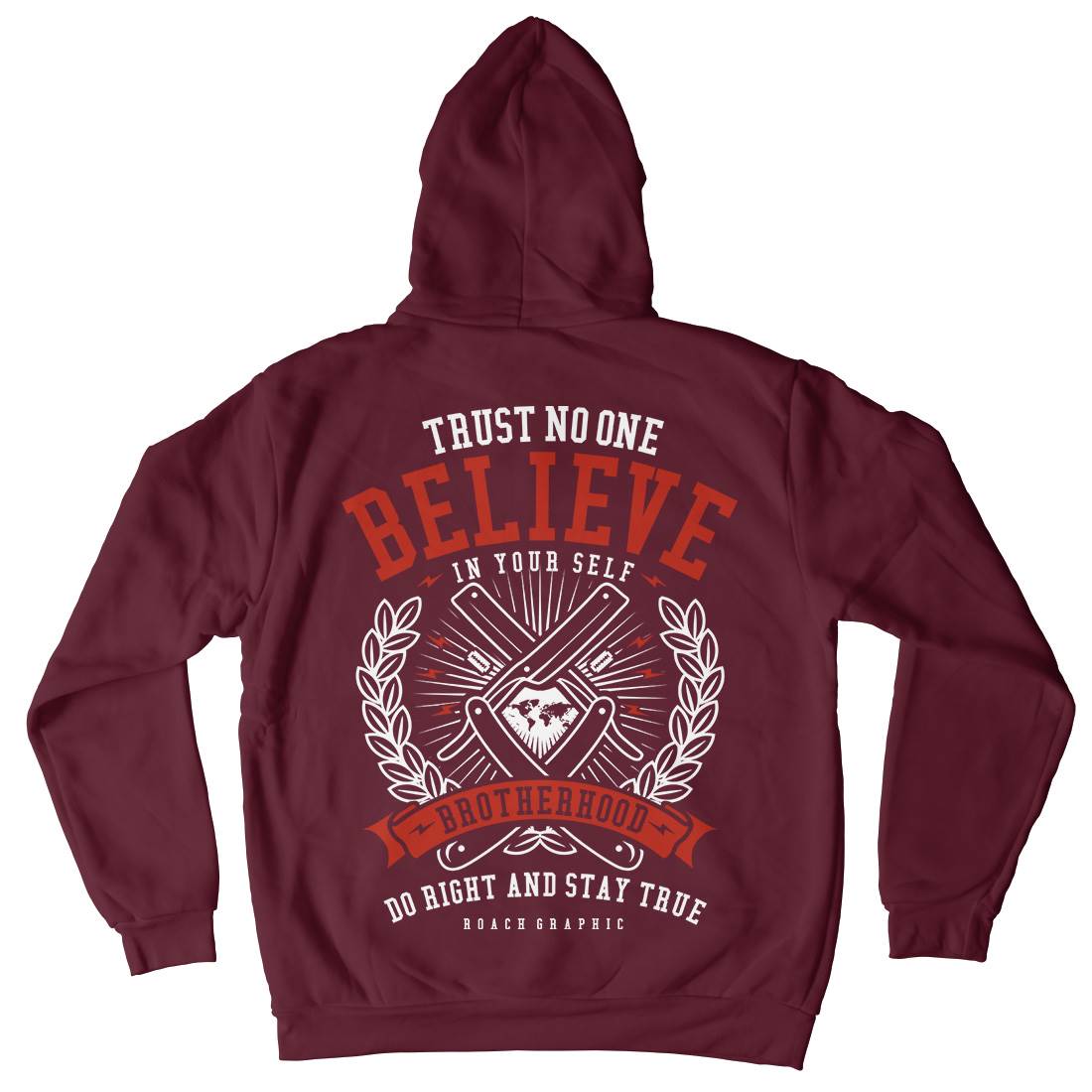 Trust No One Mens Hoodie With Pocket Barber A295