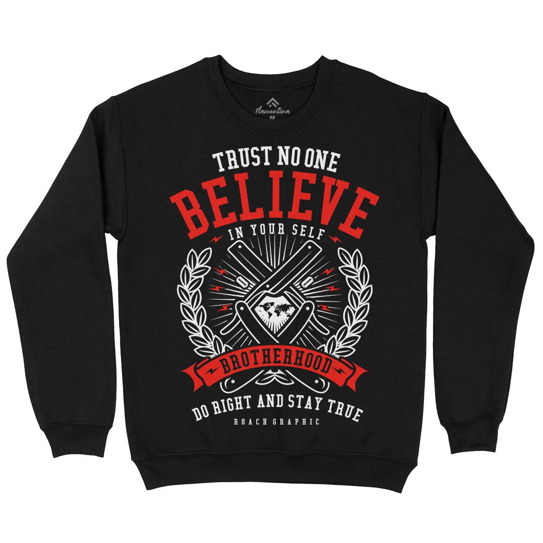 Trust No One Kids Crew Neck Sweatshirt Barber A295