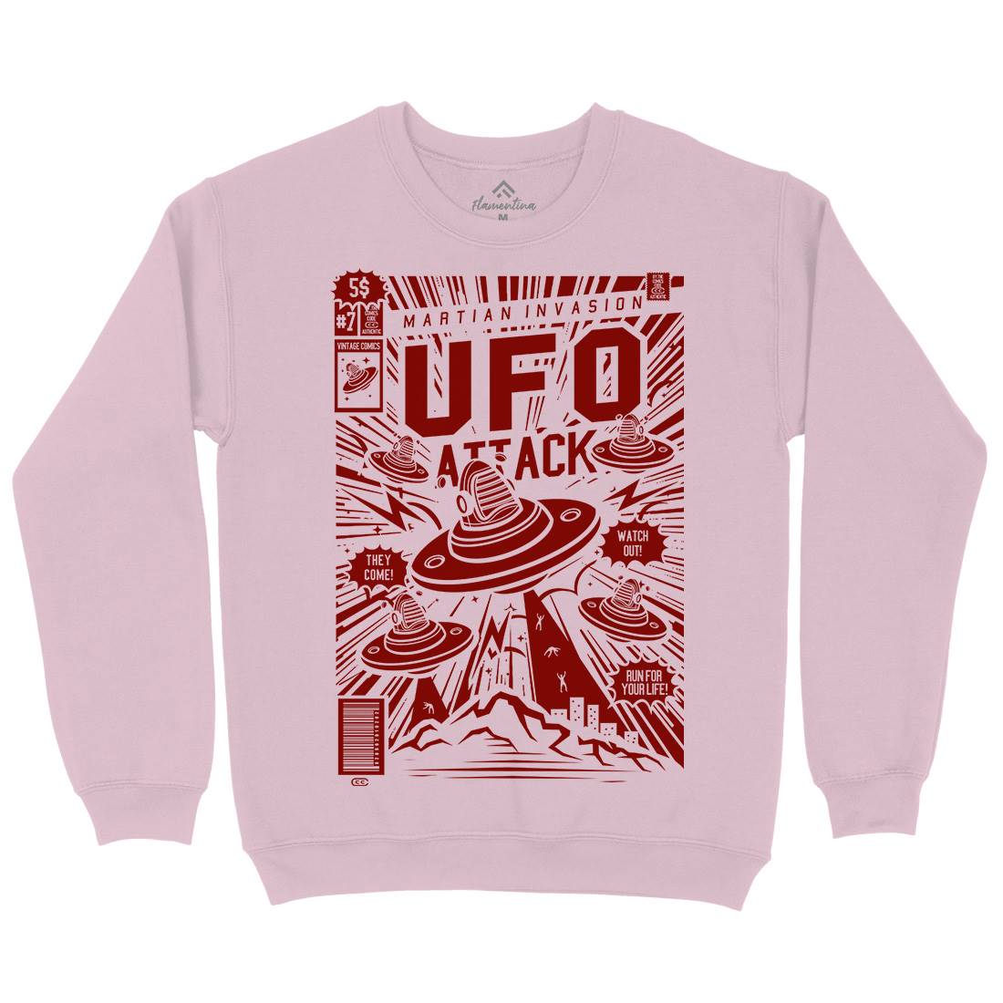Ufo Attack Kids Crew Neck Sweatshirt Space A296