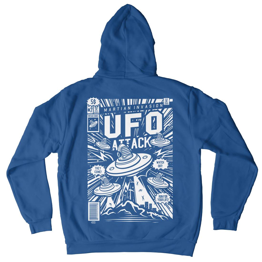 Ufo Attack Kids Crew Neck Hoodie Space A296