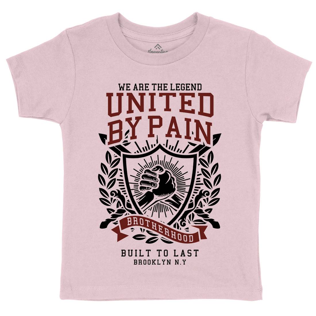 United By Pain Kids Organic Crew Neck T-Shirt Gym A297