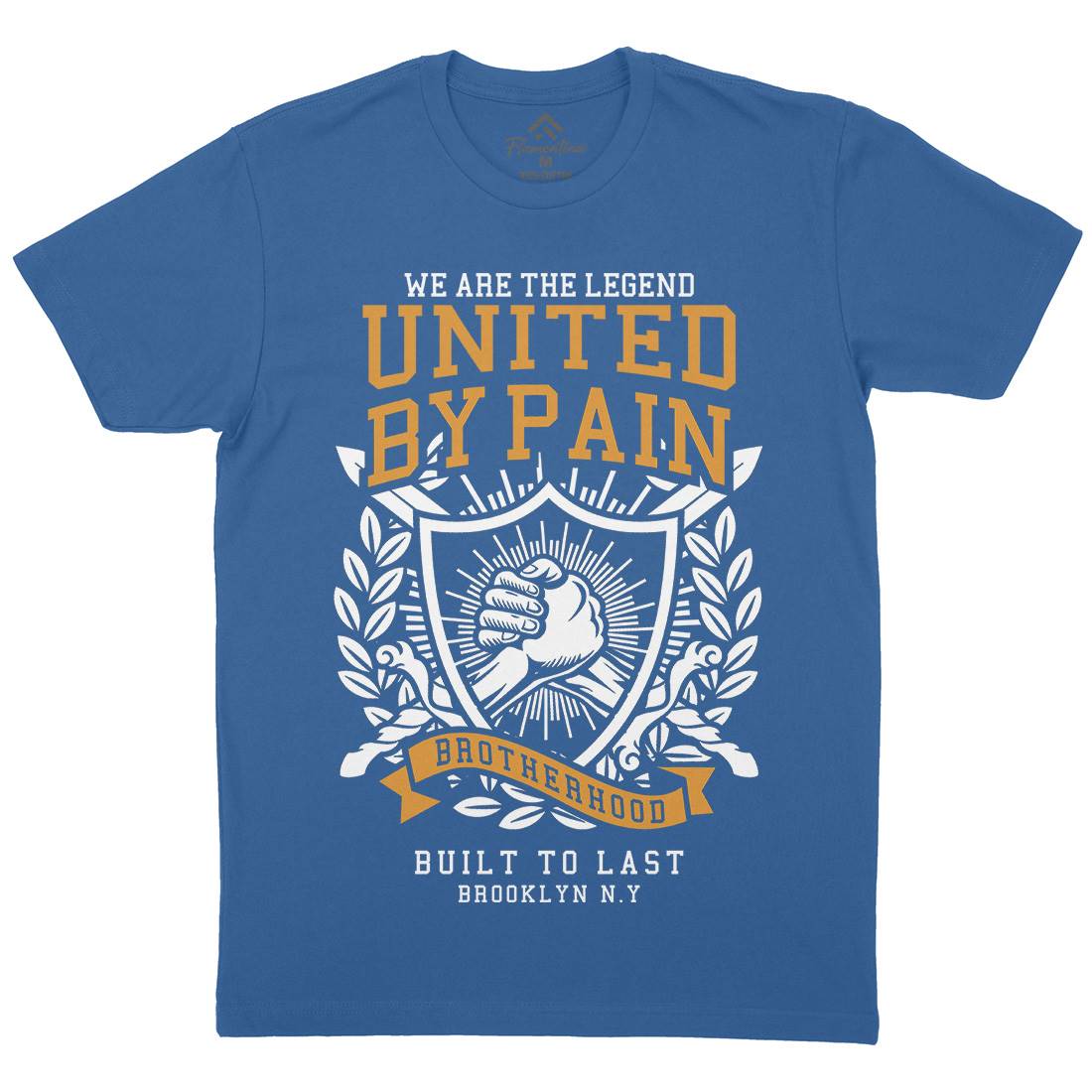 United By Pain Mens Organic Crew Neck T-Shirt Gym A297