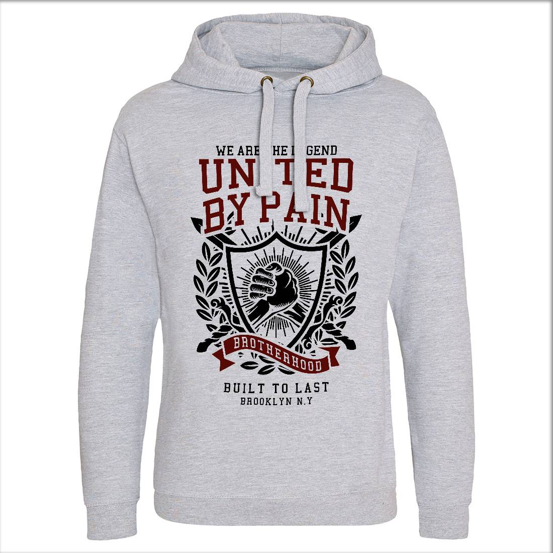 United By Pain Mens Hoodie Without Pocket Gym A297