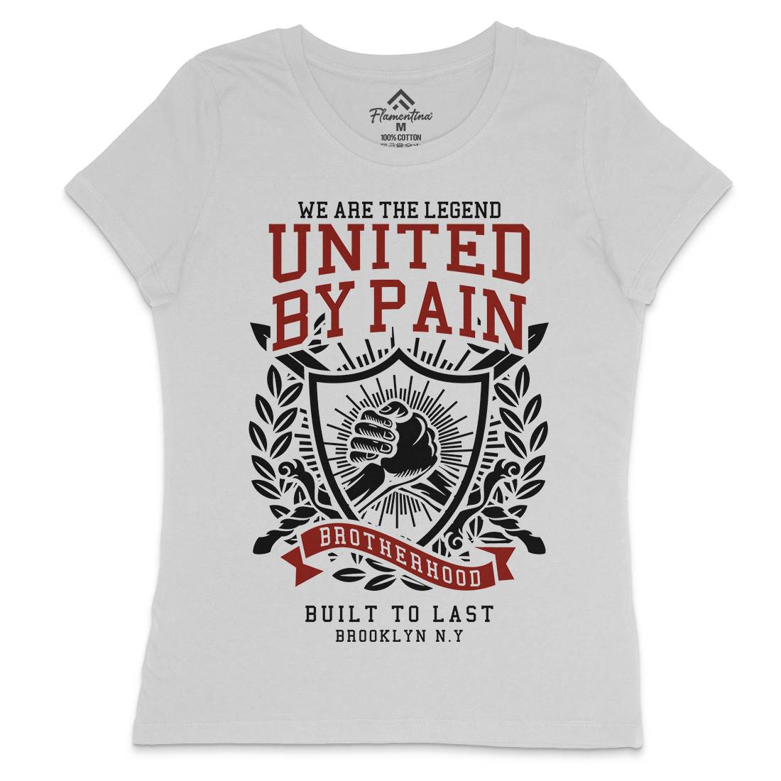United By Pain Womens Crew Neck T-Shirt Gym A297