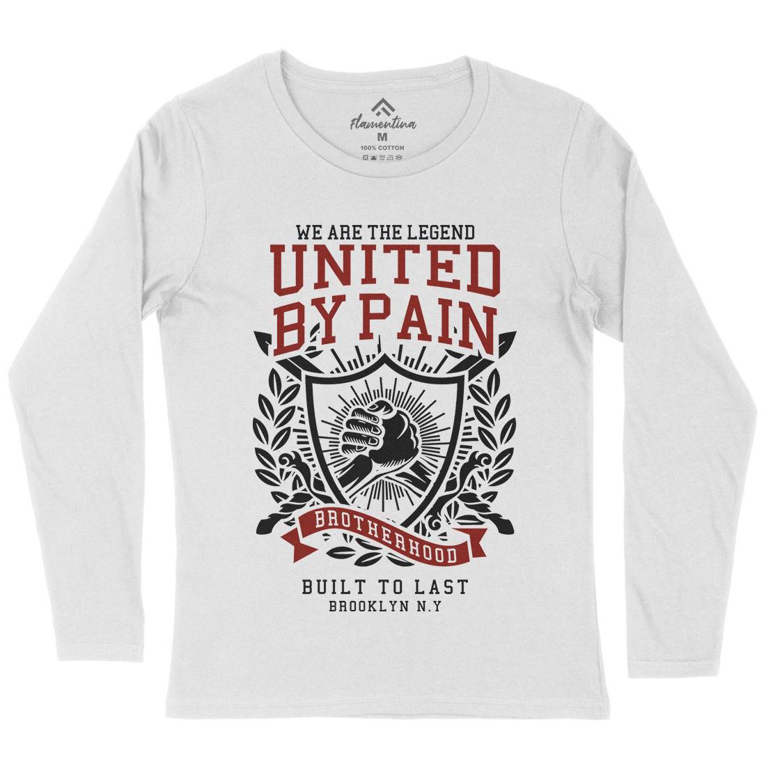 United By Pain Womens Long Sleeve T-Shirt Gym A297