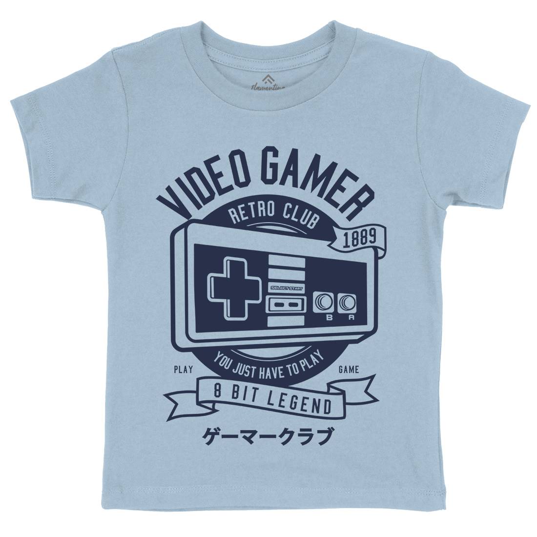 Video Gamer Kids Crew Neck T-Shirt Geek A298