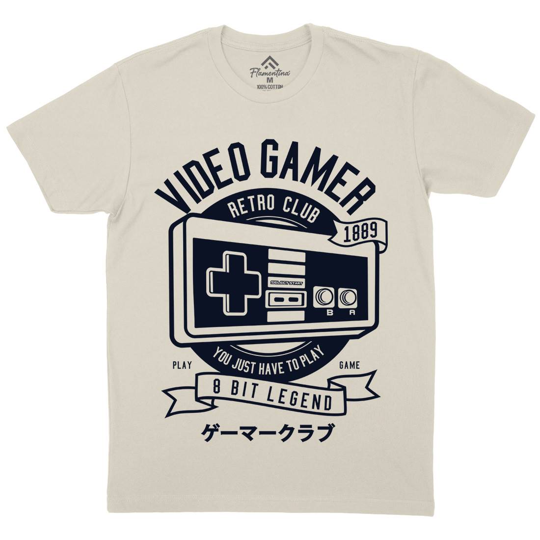 Video Gamer Mens Organic Crew Neck T-Shirt Geek A298