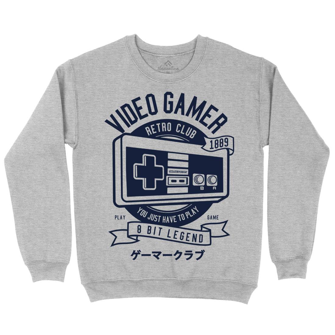 Video Gamer Mens Crew Neck Sweatshirt Geek A298