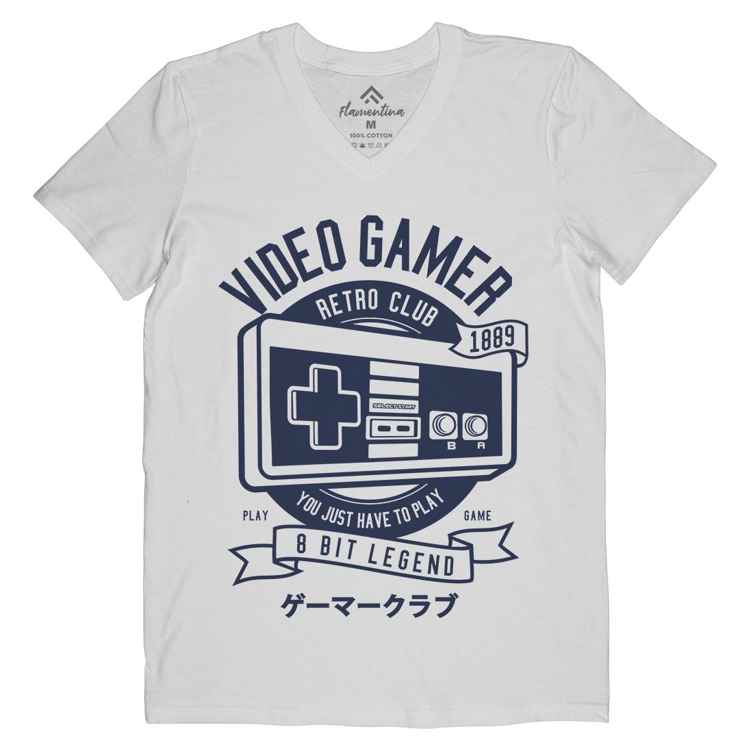 Video Gamer Mens V-Neck T-Shirt Geek A298