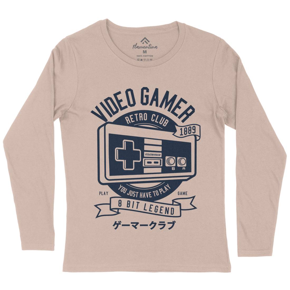 Video Gamer Womens Long Sleeve T-Shirt Geek A298