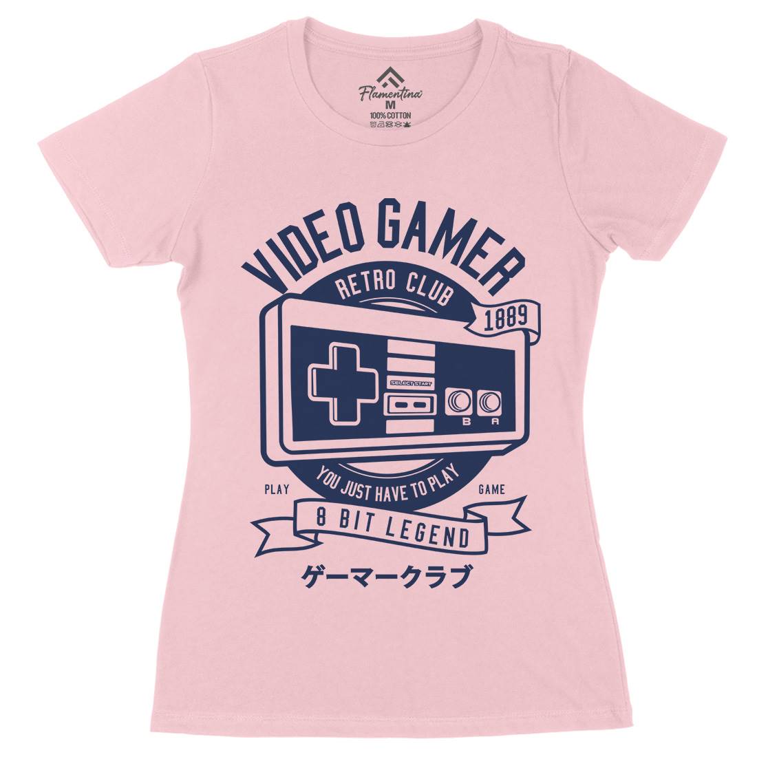 Video Gamer Womens Organic Crew Neck T-Shirt Geek A298