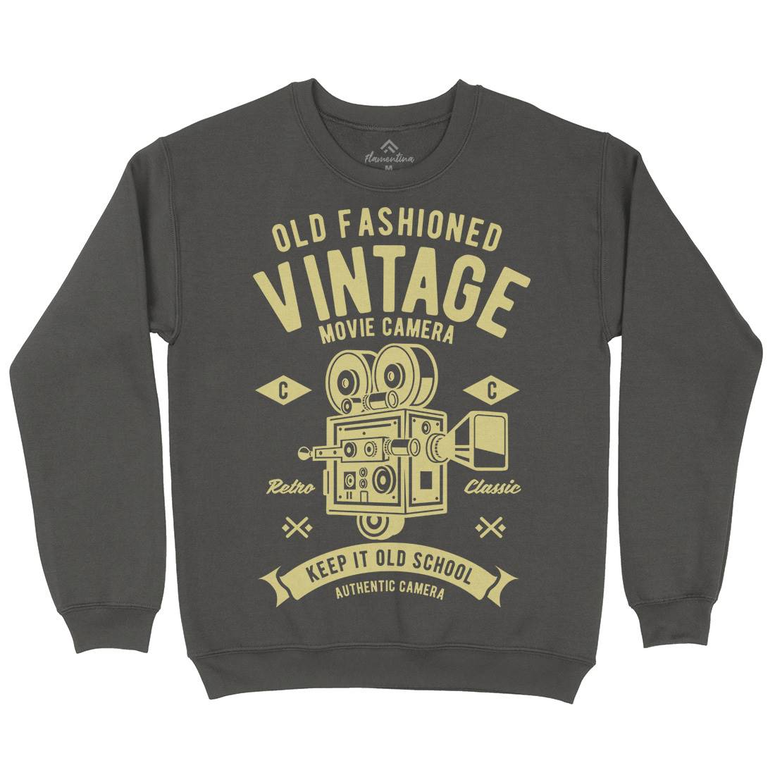 Vintage Movie Camera Kids Crew Neck Sweatshirt Media A299
